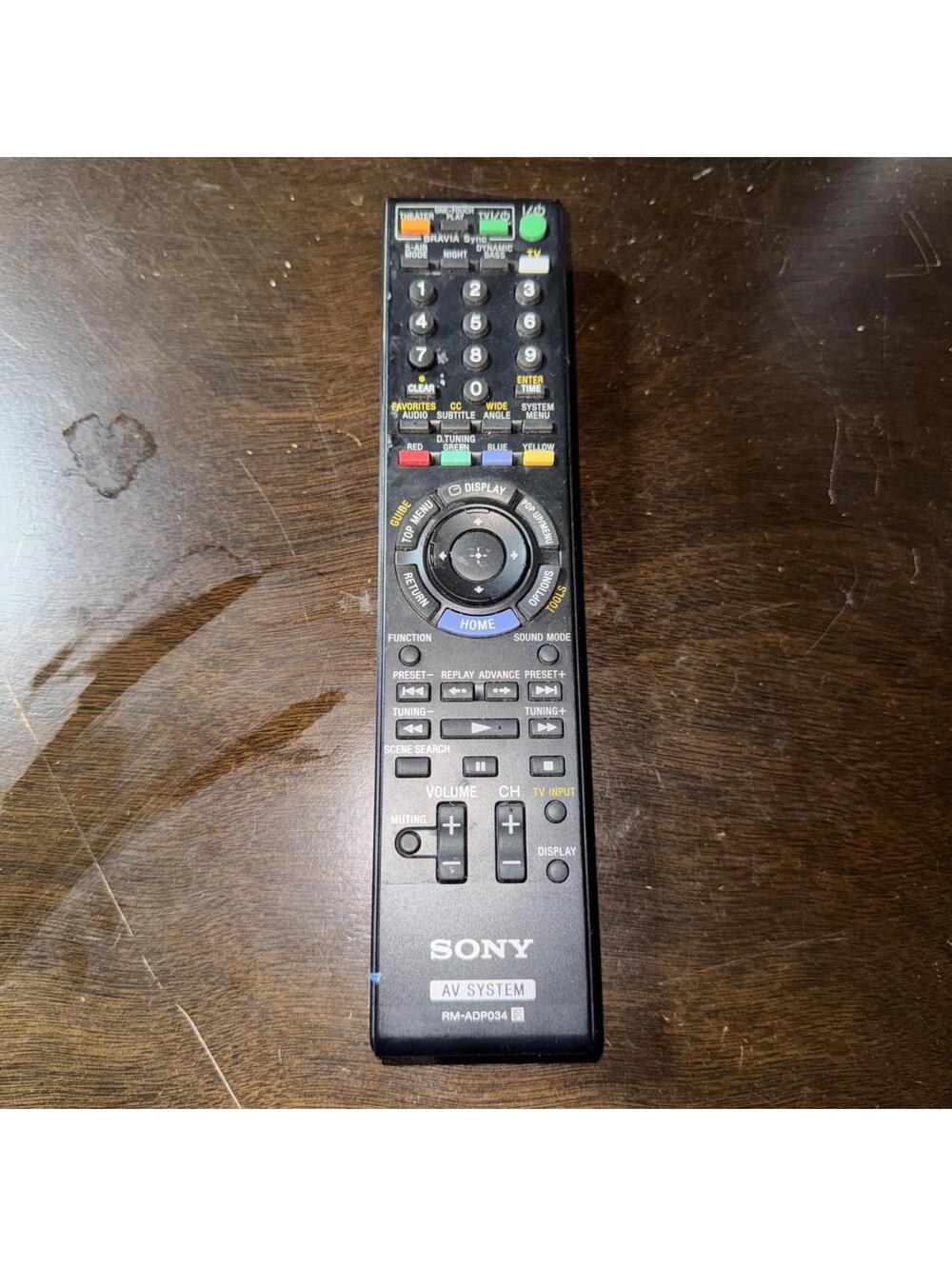 Sony RM-ADP034 Original Genuine  AV SYSTEM Remote Tested & Works